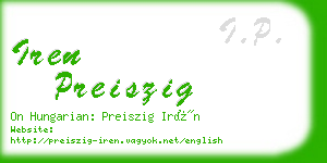 iren preiszig business card